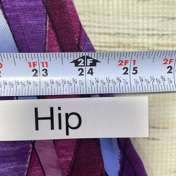 Some Days Lovin Dress Boho Diamond Print Purple Wrap Size XS - Picture 11 of 13